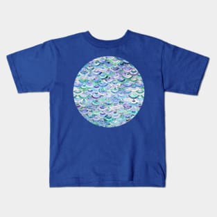 Marble Mosaic in Sapphire and Emerald Kids T-Shirt